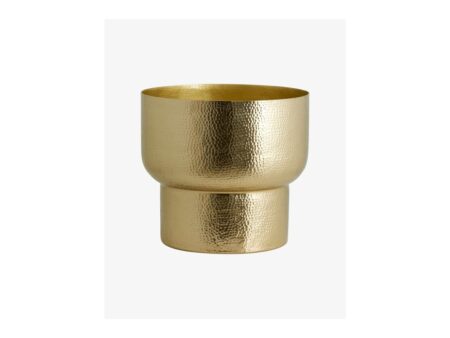 Nordal - Alimia Planter - Plantekasse - Gold, Large - H: 30 x D: 31 cm