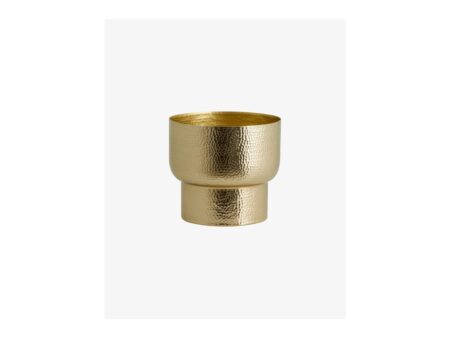 Nordal - Alimia Planter - Plantekasse - Gold, Small - H: 18.5 x D: 20.5 cm