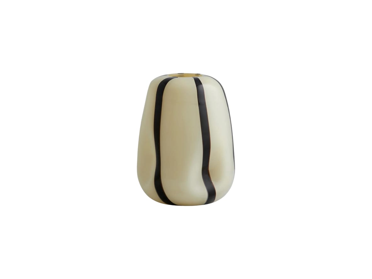 Nordal - Bohol vase - Grydeskeer - Large, Off white/black - W:20 x H:27 cm Nordal - Bohol vase - Grydeskeer - Large, Off white/black - W:20 x H:27 cm