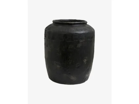 Nordal, CEMA, Rustik Urtepotte, Sort, 80% Cement, H:56 x Dia: 45 cm