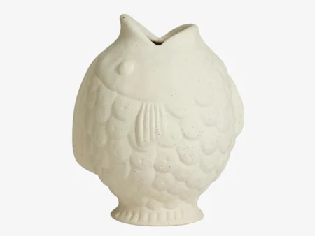 Nordal, Ducie vase, stentøj, råhvid, H19,5 cm