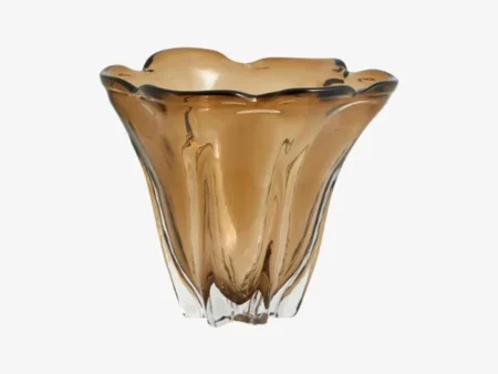 Nordal, FLOTTA vase, glas, brun, H22 cm