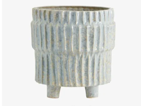 Nordal, GOZO urtepotte, keramik, lyseblå/sand, ø24 cm