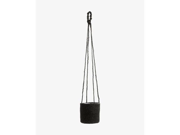 Nordal, Hænge Urtepotte, Sort, Jute, Ø:16 cm Nordal, Hænge Urtepotte, Sort, Jute, Ø:16 cm