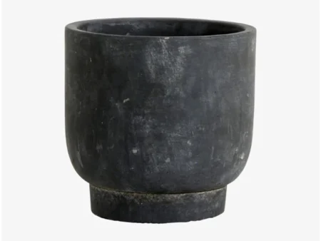 Nordal, IVON urtepotte, cement, sort,ø14 cm