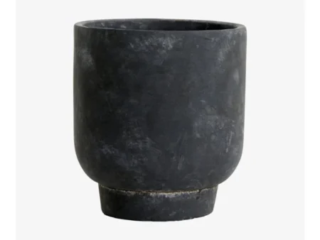 Nordal, IVON urtepotte, cement, sort,ø16 cm