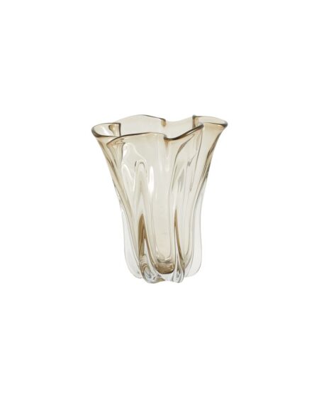 Nordal KOMNIO Vase H: 27 cm - Lys Brun Glas