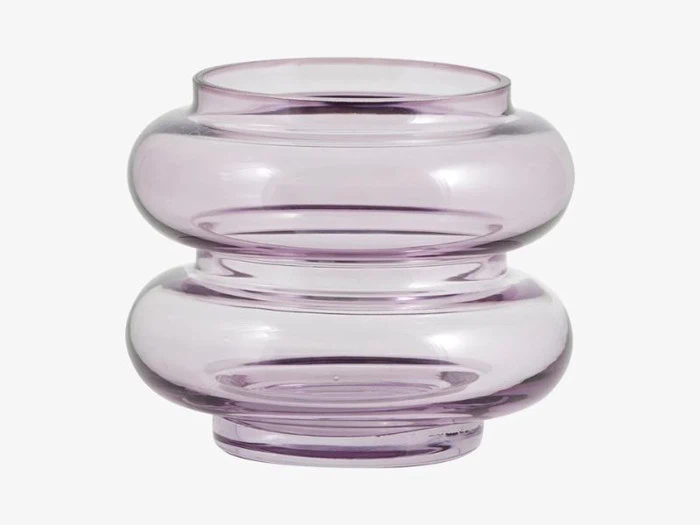 Nordal, MAUI vase/lysestage, glas, lilla, h11 cm Nordal, MAUI vase/lysestage, glas, lilla, h11 cm