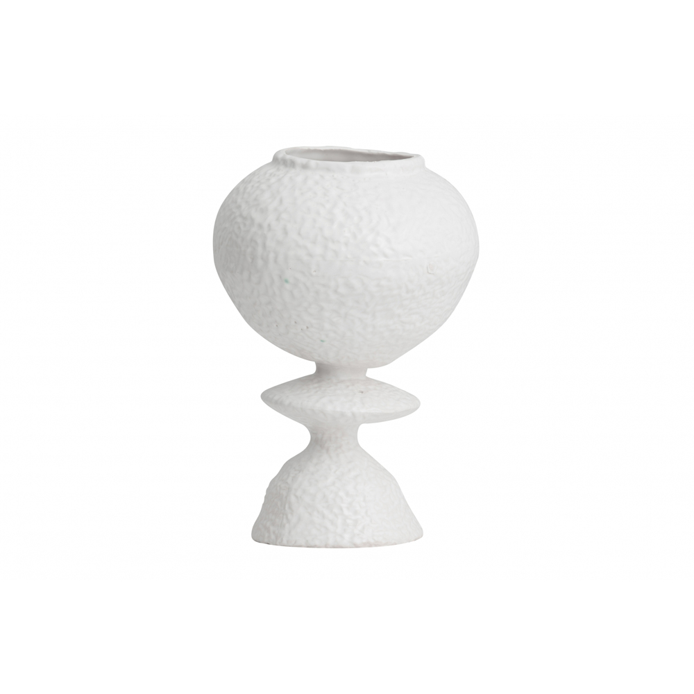 Nordal - MOYO vase, round shape, white glaze Nordal - MOYO vase, round shape, white glaze