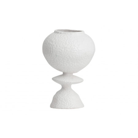 Nordal - MOYO vase, round shape, white glaze