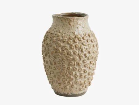 Nordal, NORMAN vase, keramik, beige/brun, H24 cm