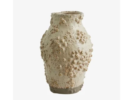 Nordal, NORMAN vase, keramik, beige/brun, H34 cm