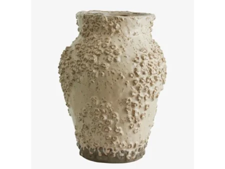 Nordal, NORMAN vase, keramik, beige/brun, H41 cm