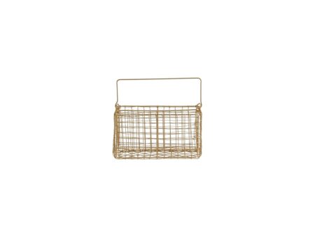 Nordal - Naviti - Kurv - Large, Gold finish - W:17 x H:13 x L:25 cm