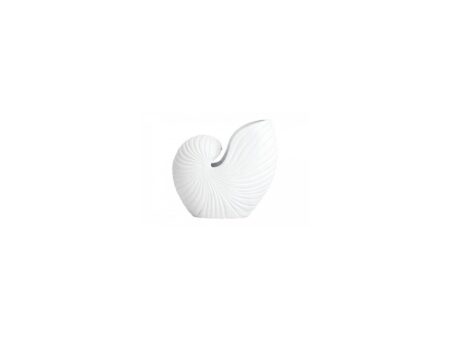 Nordal - RAKITU flower pot - Vase - White - H: 25 x D: 12,5 x L: 27 cm