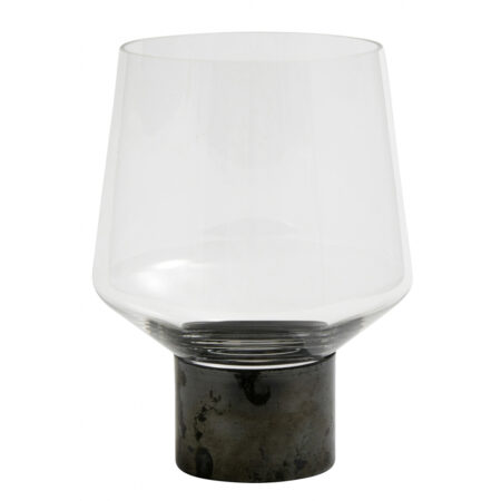 Nordal - RING deco vase, clear, iron base