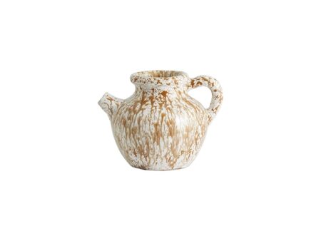 Nordal - Samos Vase - Vase - Brown / White - H17,5 x Ø20 cm