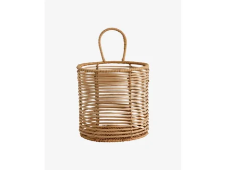 Nordal - ZADAR Fletkurv i rattan - Kurv - Natur - H19 x Ø18 cm
