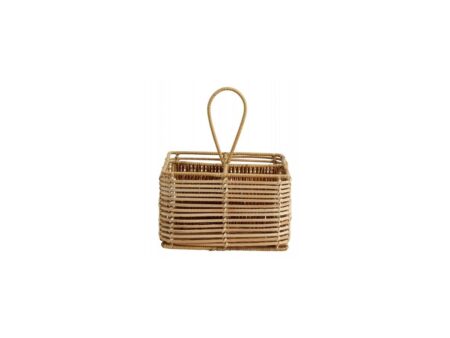 Nordal - ZADAR rattan holder - Kurv - Nature - H: 23,5 x B: 20 x L: 20 cm