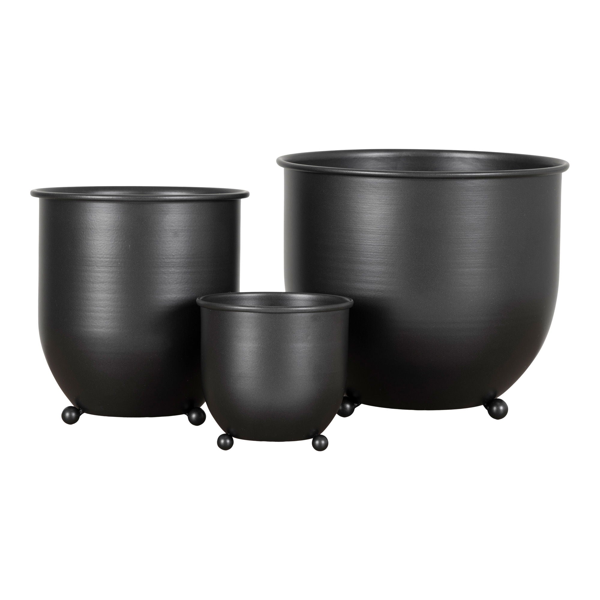 Nova Urtepotter - Urtepotter, Metal, Sort Sæt Af 3 Nova Urtepotter - Urtepotter, Metal, Sort Sæt Af 3