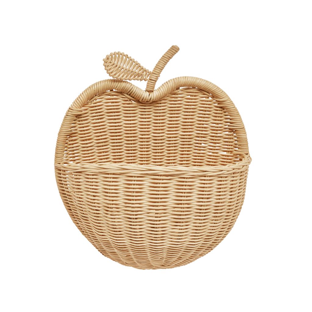 OYOY Apple Wall Basket H: 35 cm - Nature OYOY Apple Wall Basket H: 35 cm - Nature