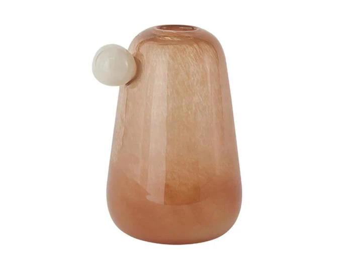 OYOY, Inka, Mundblæst Vase, Taupe, Dia:12,5 x H:20 cm OYOY, Inka, Mundblæst Vase, Taupe, Dia:12,5 x H:20 cm