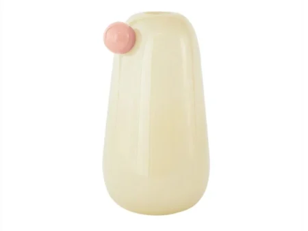 OYOY, Inka Vase, Vanilla,Ø20 x H34 cm