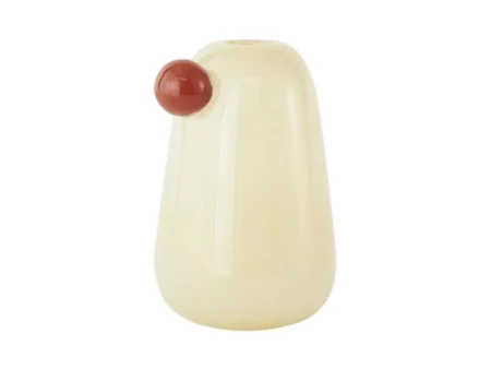 OYOY, Inka Vase, vanilla,Ø12,5 x H20 cm