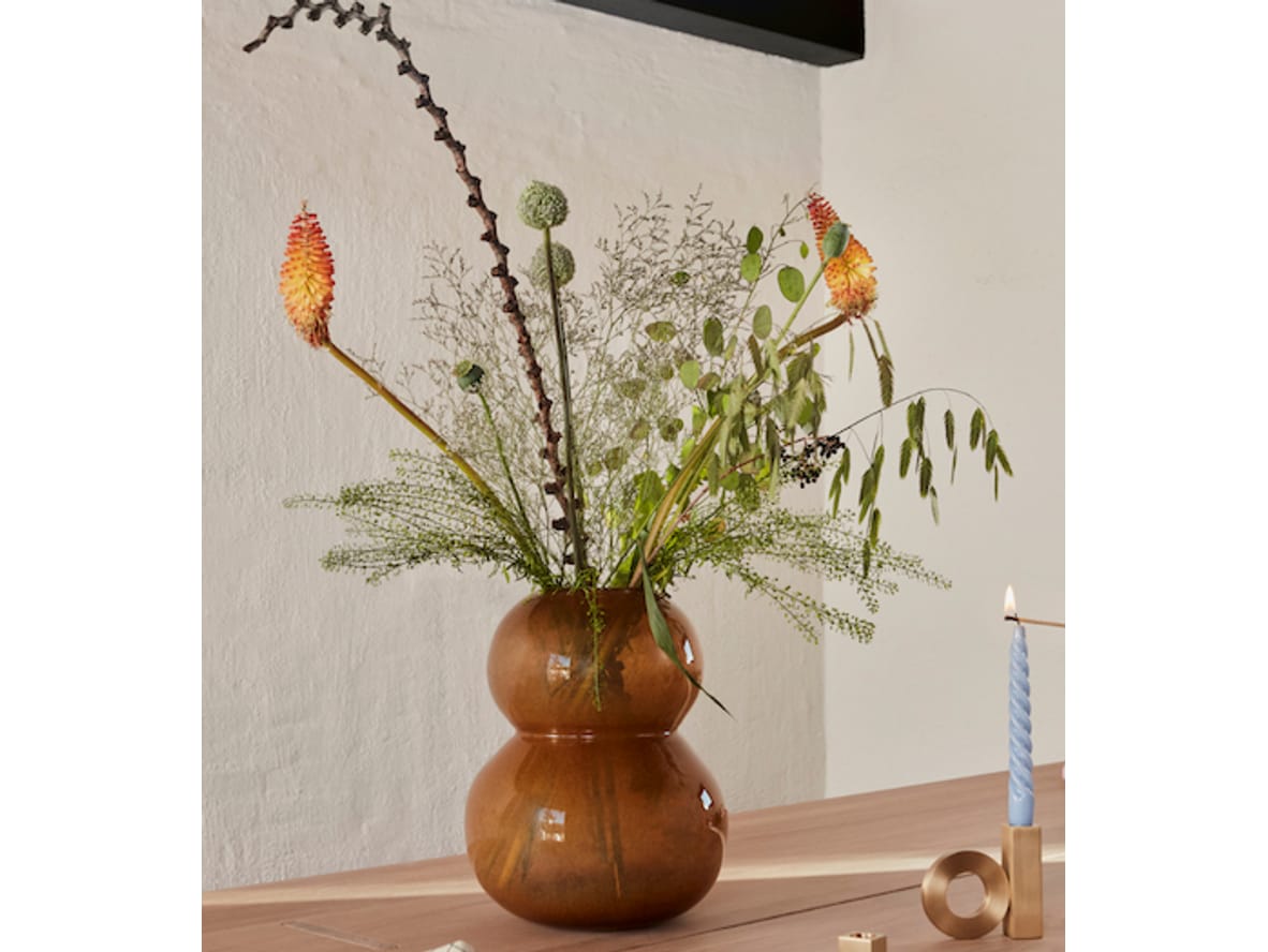 OYOY LIVING - Lasi Vase - Vase - Amber - Ø25,5 x H30 cm OYOY LIVING - Lasi Vase - Vase - Amber - Ø25,5 x H30 cm