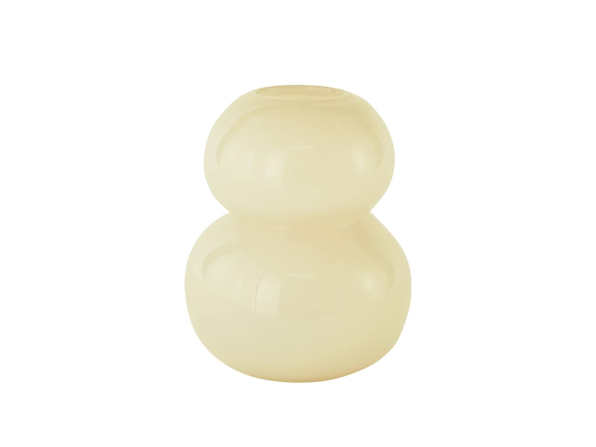 OYOY LIVING - Lasi Vase - Vase - Vanilla - Ø25,5 x H30 cm OYOY LIVING - Lasi Vase - Vase - Vanilla - Ø25,5 x H30 cm