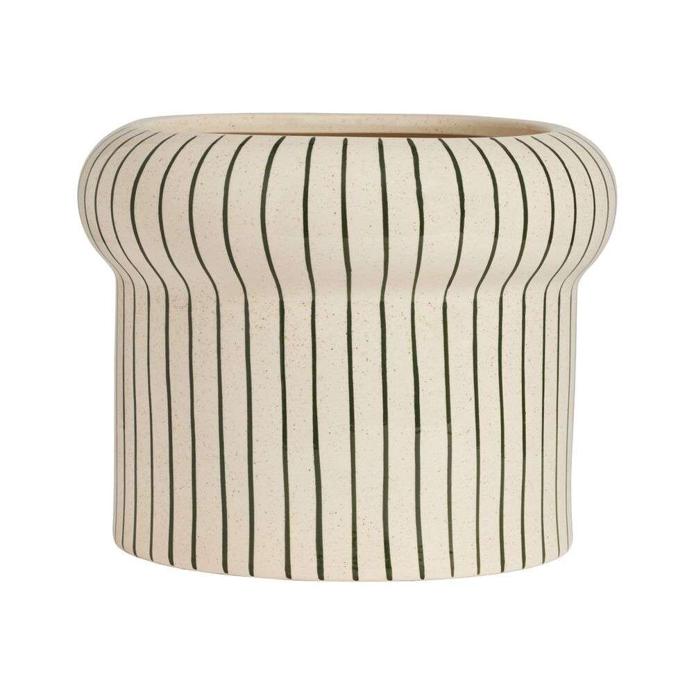 OYOY Living Design - Aki Pot Large Offwhite/Dark Green OYOY Living Design - Aki Pot Large Offwhite/Dark Green