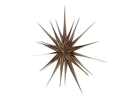 OYOY, Toppu Julestjerne, papir, brun/sort,Ø60 cm