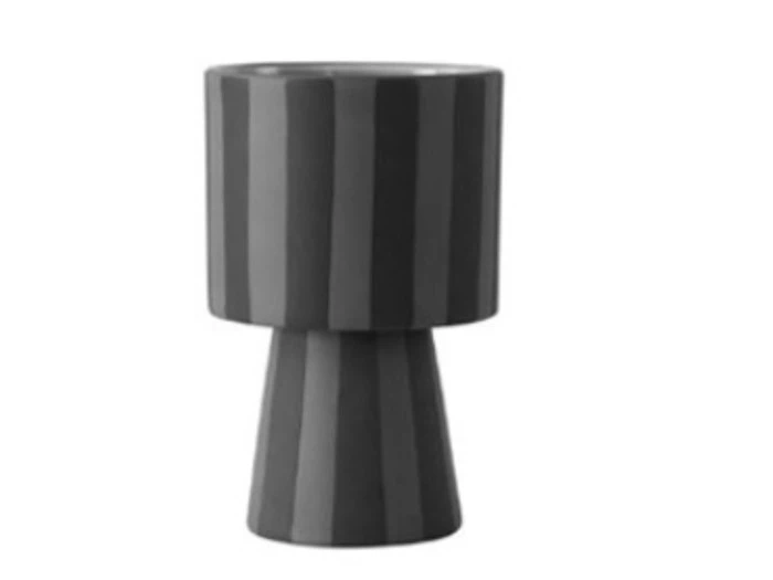 OYOY, Toppu Potte lille, Grå/antracit, stentøj, Ø10 x H15 cm OYOY, Toppu Potte lille, Grå/antracit, stentøj, Ø10 x H15 cm