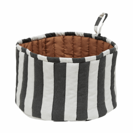OYOY Toppu brødkurv Ø24 cm Black-white-taupe