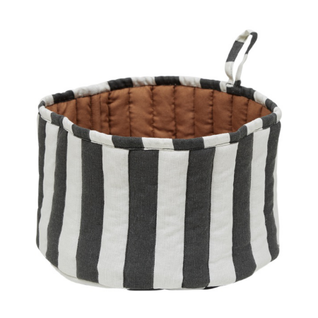 OYOY Toppu brødkurv Ø24 cm Black-white-taupe