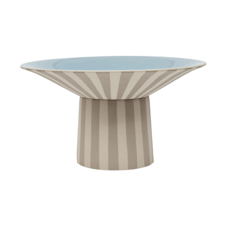 OYOY Toppu centerpiece høj 17xØ30 cm Clay-Ice blue