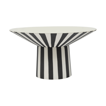 OYOY Toppu centerpiece høj 17xØ30 cm White-black