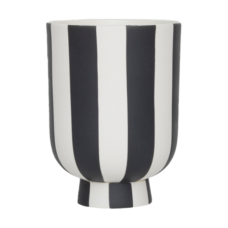 OYOY Toppu krukke Ø8 cm Black-white
