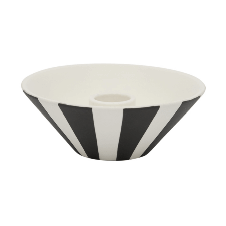OYOY Toppu lysestage lav 4 cm White-black