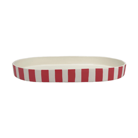 OYOY Toppu oval dekorationsbakke Cherry Red