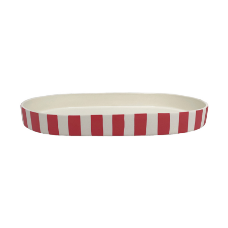 OYOY Toppu oval dekorationsbakke Cherry Red