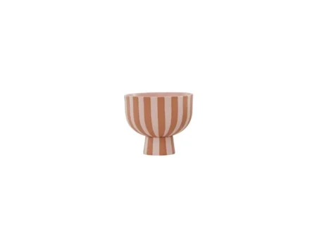 OYOY, Toppu skål, Karamel/rosa, stentøj, Ø15 x H13 cm