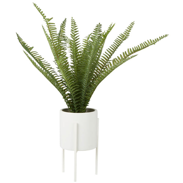 Olivia's Freda Planter With Cement And Iron Pot Olivia's Freda Planter With Cement And Iron Pot