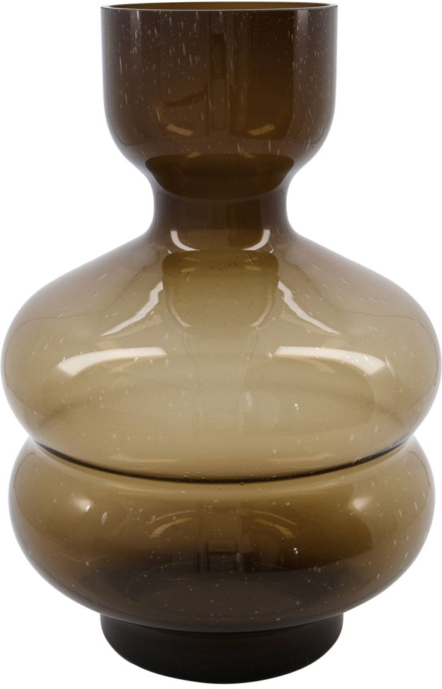 Organi, Vase, amber, H24x35 cm Organi, Vase, amber, H24x35 cm