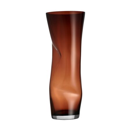 Orrefors Squeeze vase Sunset brown