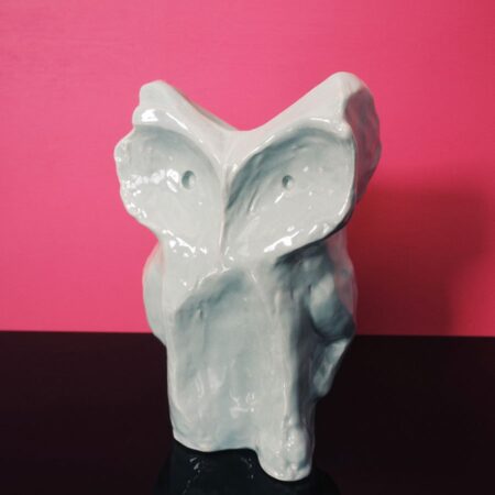 Owl Vase L light blue