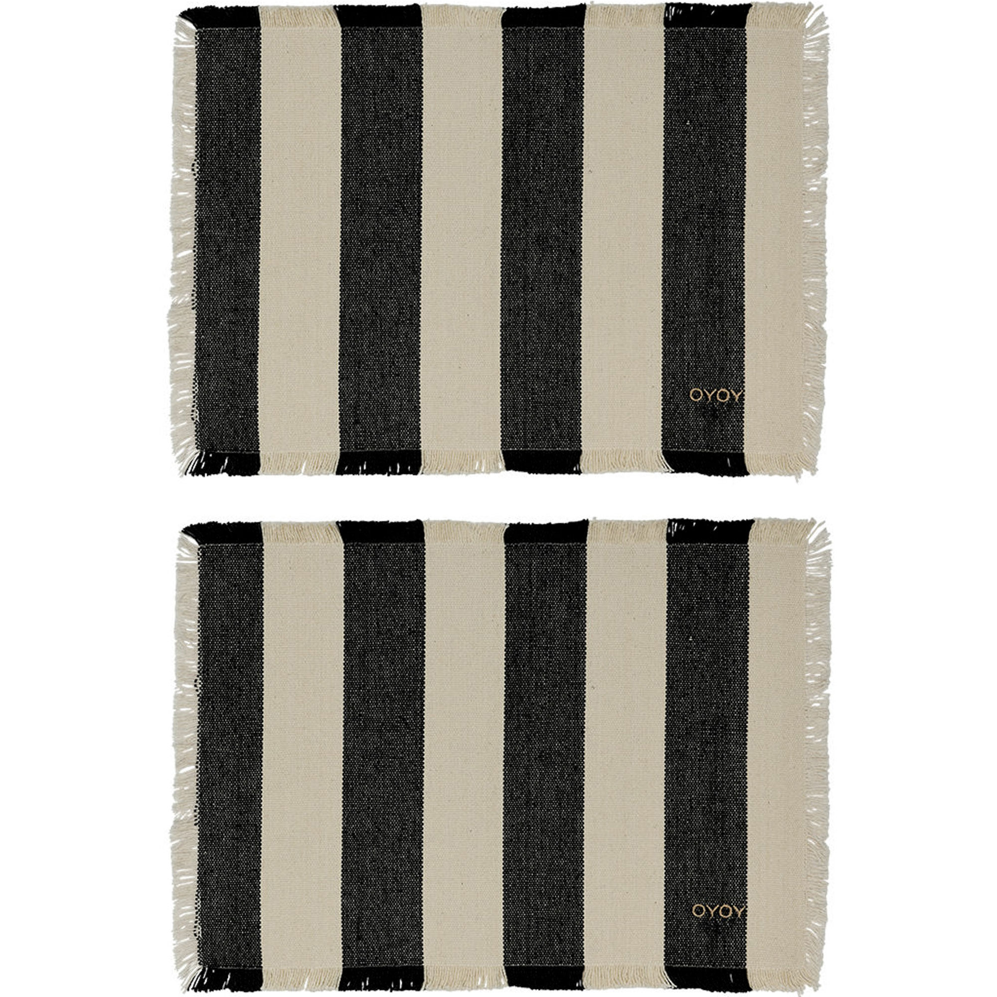 Oyoy living design Toppu dækkeserviet, sort, 2 stk. Oyoy living design Toppu dækkeserviet, sort, 2 stk.