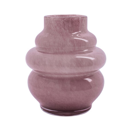 PASS VASE PINK GLAS
