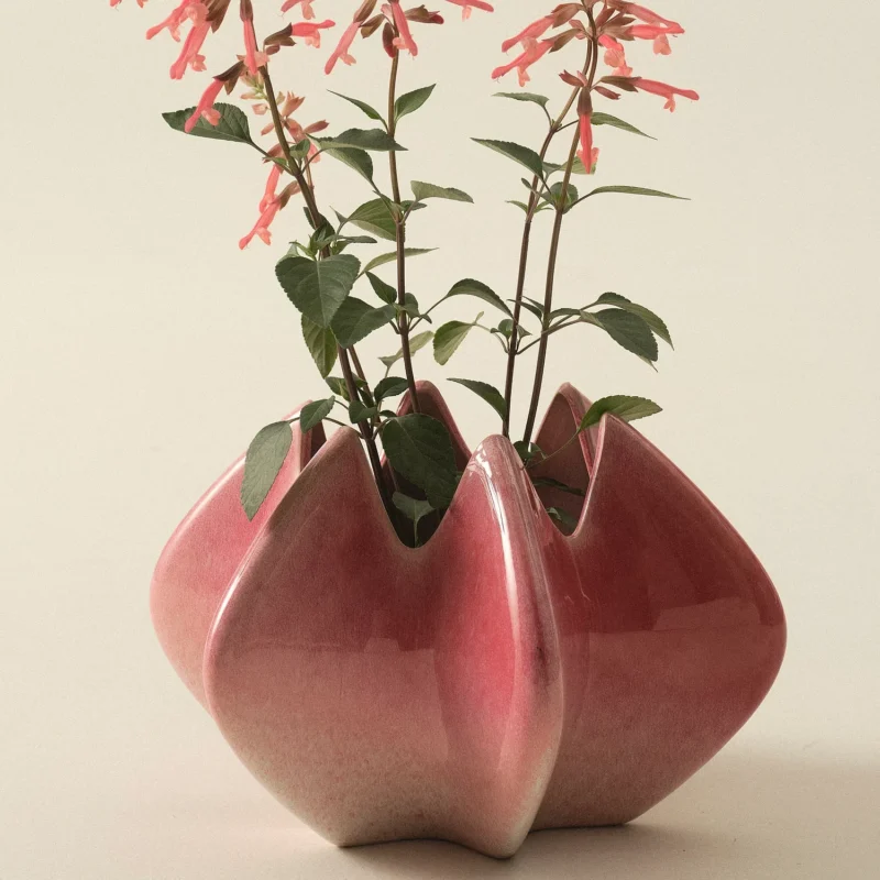 PEACHES vase Rødrosa h22,5cm keramik lille PEACHES vase Rødrosa h22,5cm keramik lille
