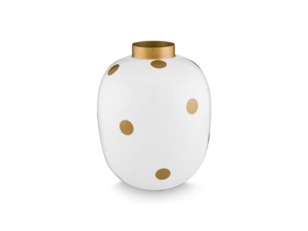 PIP Studio Vase Dots WhiteGold 32cm